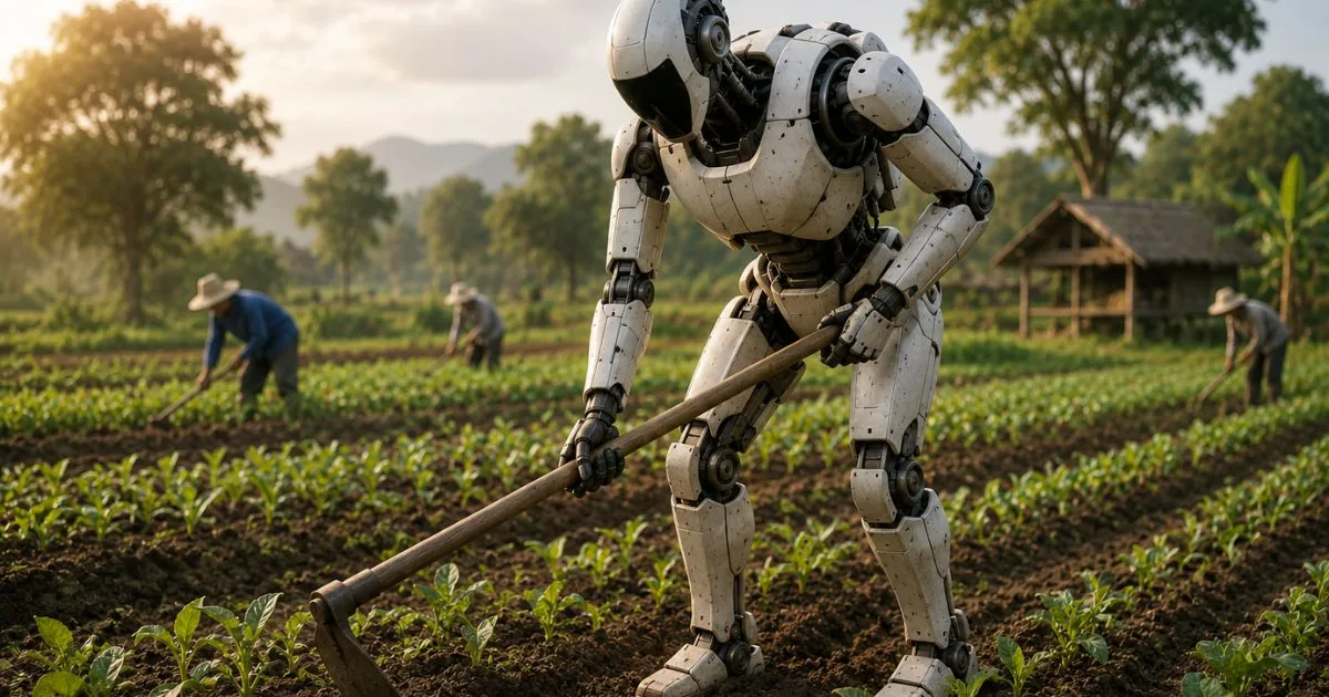 AI will eventually replace human labor in agriculture, challenging the notion that manual jobs are safe from automation AI will eventually replace human labor in agriculture, challenging the notion that manual jobs are safe from automation